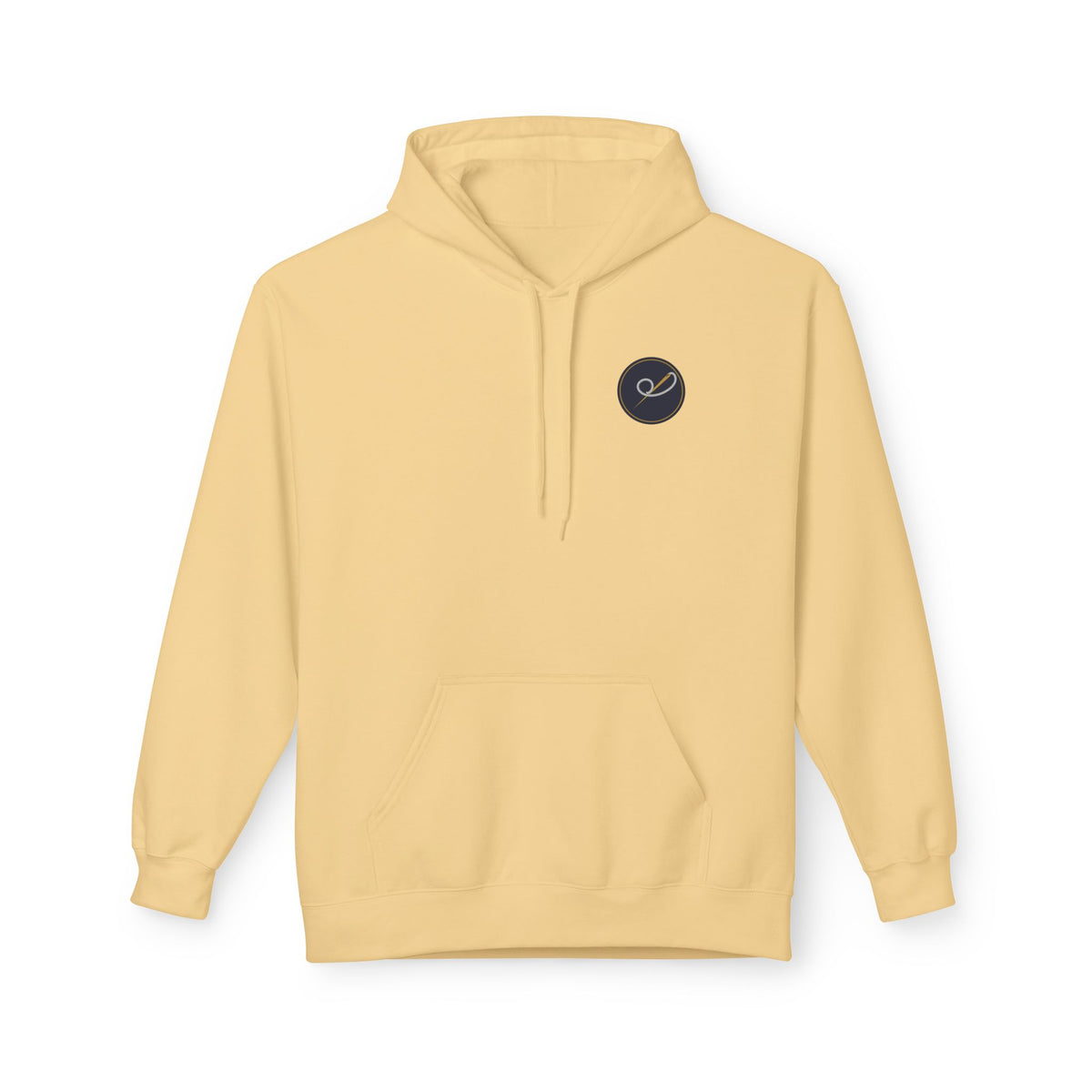 His Way GPS Hoodie, hoodie, Yellow Haze, front view with small KPS needle logo on the chest, HIS WAY IS BETTER THAN MY GPS., Proverbs 3:5-6 (KJV)