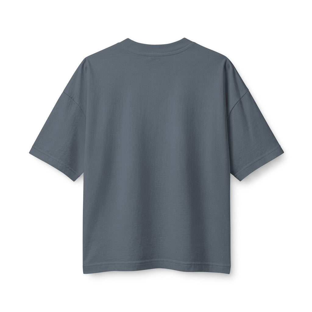 The Bread of Life Women's Boxy Tee, Vintage Navy, back view, THE BREAD OF LIFE. (THE ONLY CARBO-LOAD THAT LASTS.) John 6:35 (KJV)