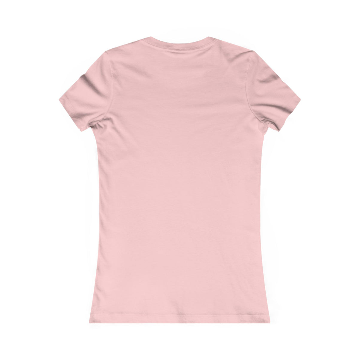 In The Beginning Women's Fitted Tee, women's fitted t-shirt, Pink, back view (no back print)