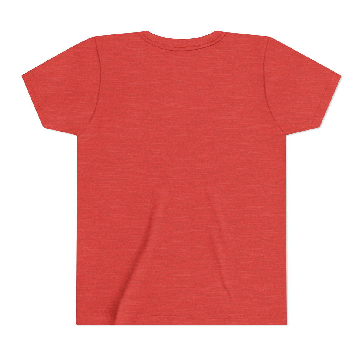 Blessed & Sandy Youth Tee, Heather Red, back view, plain back, BLESSED & SANDY., Psalm 118:24 (KJV)