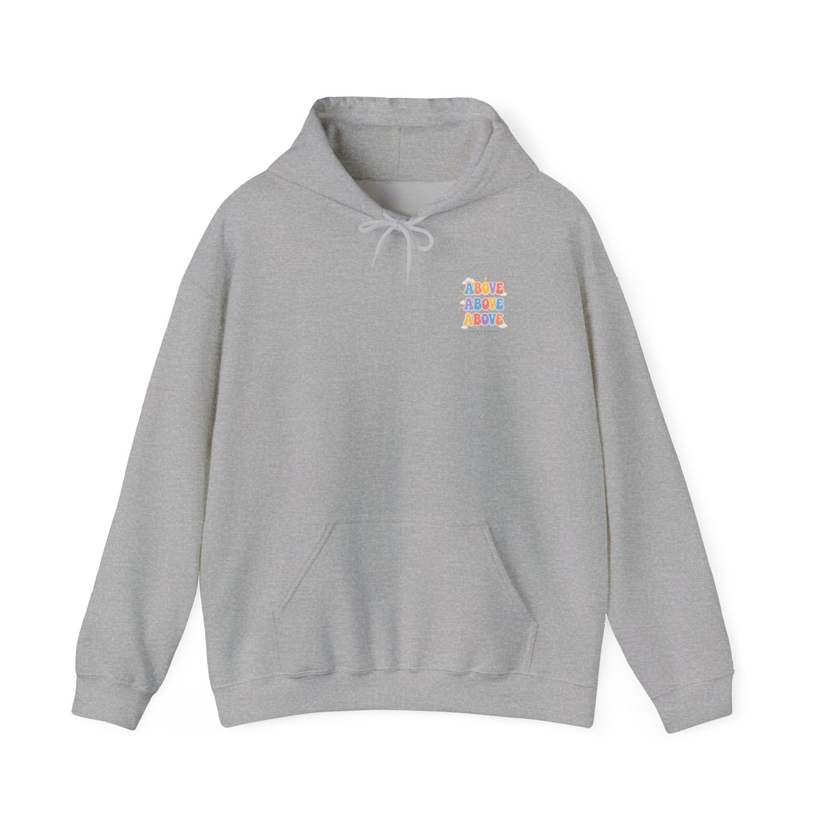 Things Above Hoodie, hoodie, Sport Grey, front view, THINGS ABOVE., Colossians 3:2 (KJV)