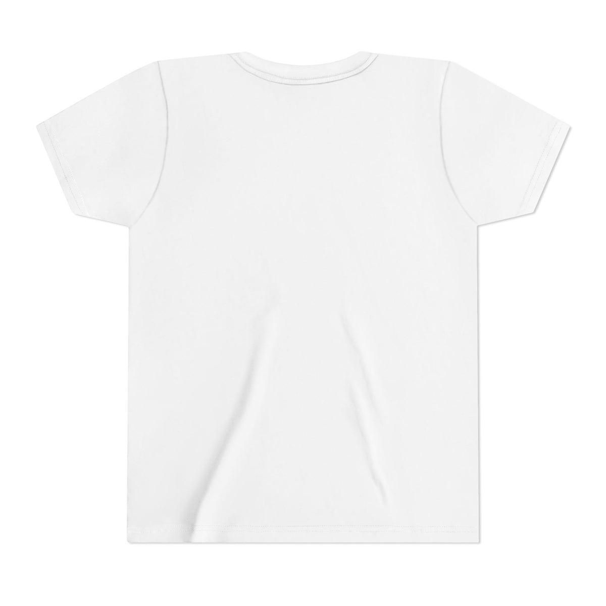 Seek First Lilies Youth Tee, kids' t-shirt, White, back view, SEEK FIRST., Matthew 6:33 (KJV)