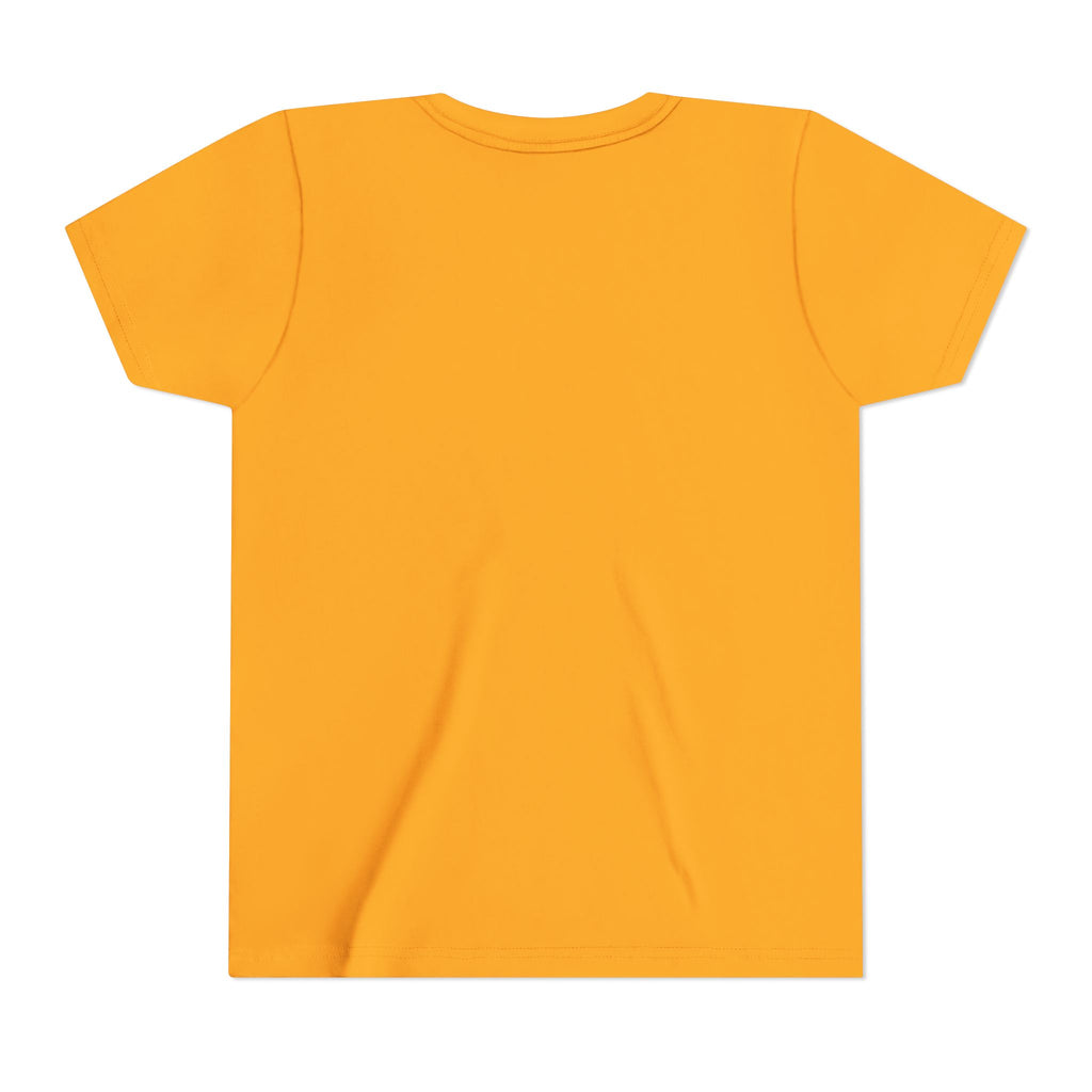 Blessed & Sandy Youth Tee, Gold, back view, plain back, BLESSED & SANDY., Psalm 118:24 (KJV)