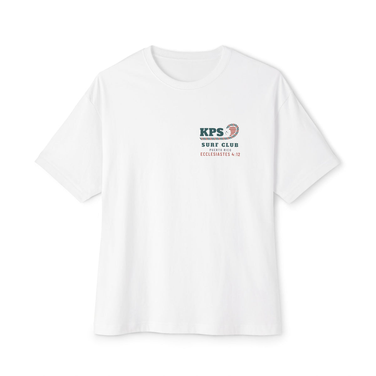 Flat Day? All Things Work Together Surf Tee, White, front view, FLAT DAY? ALL THINGS WORK TOGETHER. Romans 8:28 (KJV)