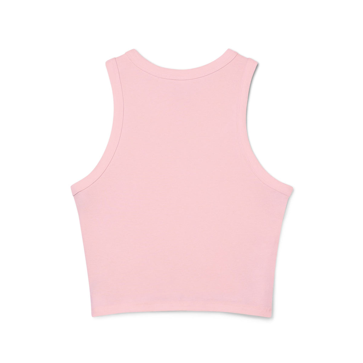 Let There Be Light Tank, racerback tank top, Solid Pink Blend, back view, plain, LET THERE BE LIGHT., Genesis 1:3 (KJV)