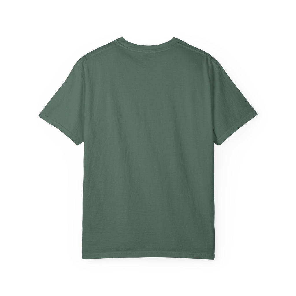 KPS Surf Club Tee, Blue Spruce, back view, KPS SURF CLUB. Ecclesiastes 4:12 (KJV)