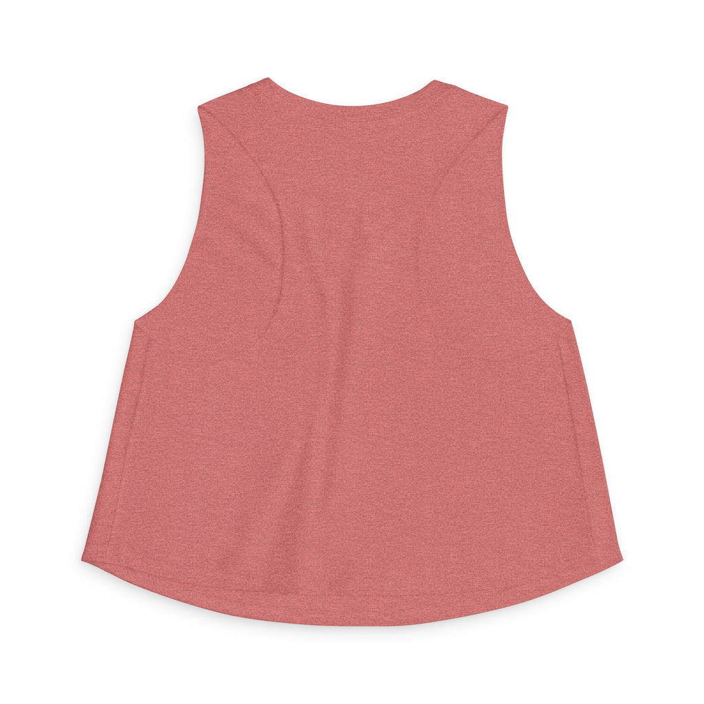 Walking With God Crop Tank, crop tank, Heather Mauve, back view, WALKING WITH GOD., Genesis 5:24 (KJV)