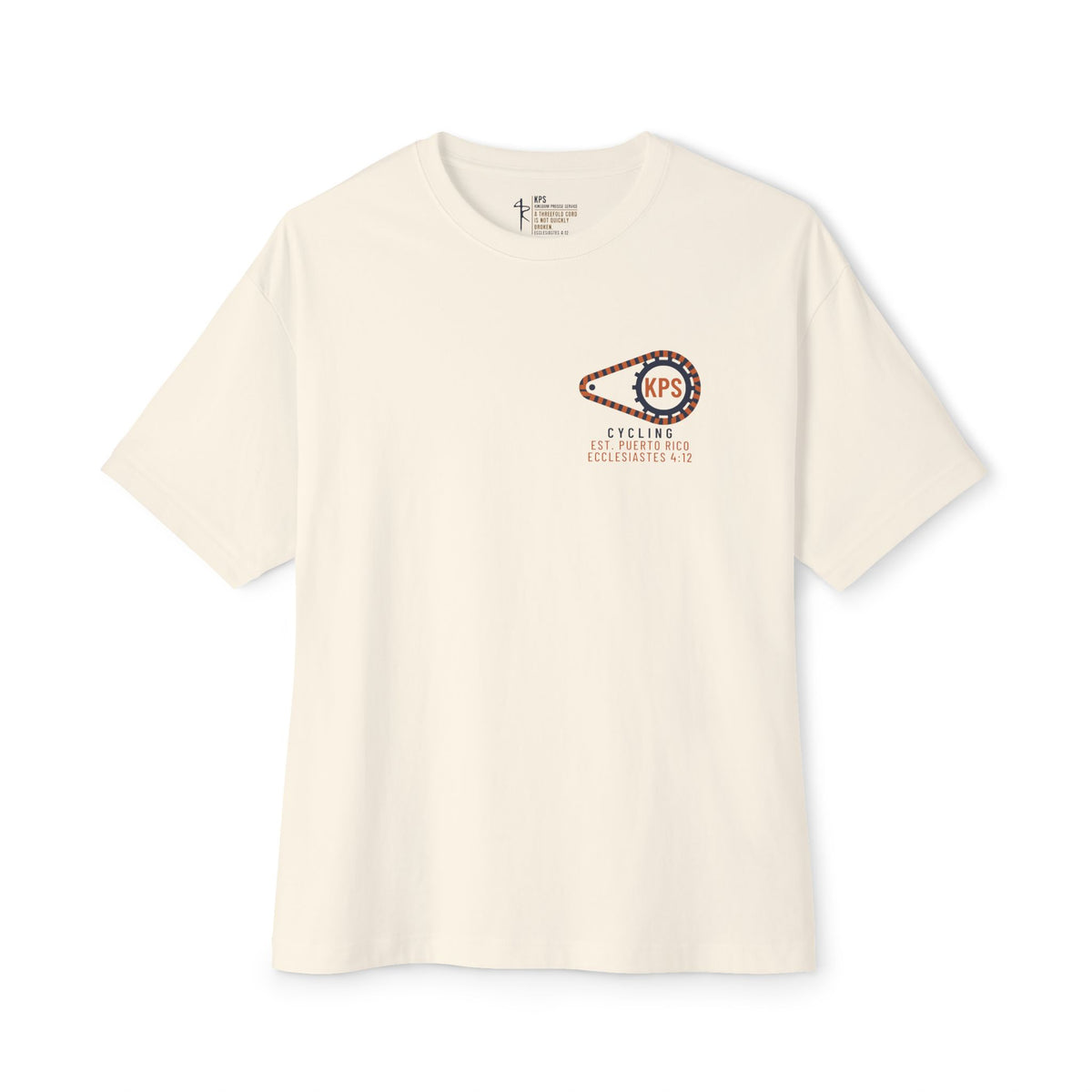 Night Ride Cycling Tee, Natural, front view, NIGHT RIDE. (FRONT LIGHT. REAR LIGHT. TRUE LIGHT.), Psalm 119:105 (KJV)