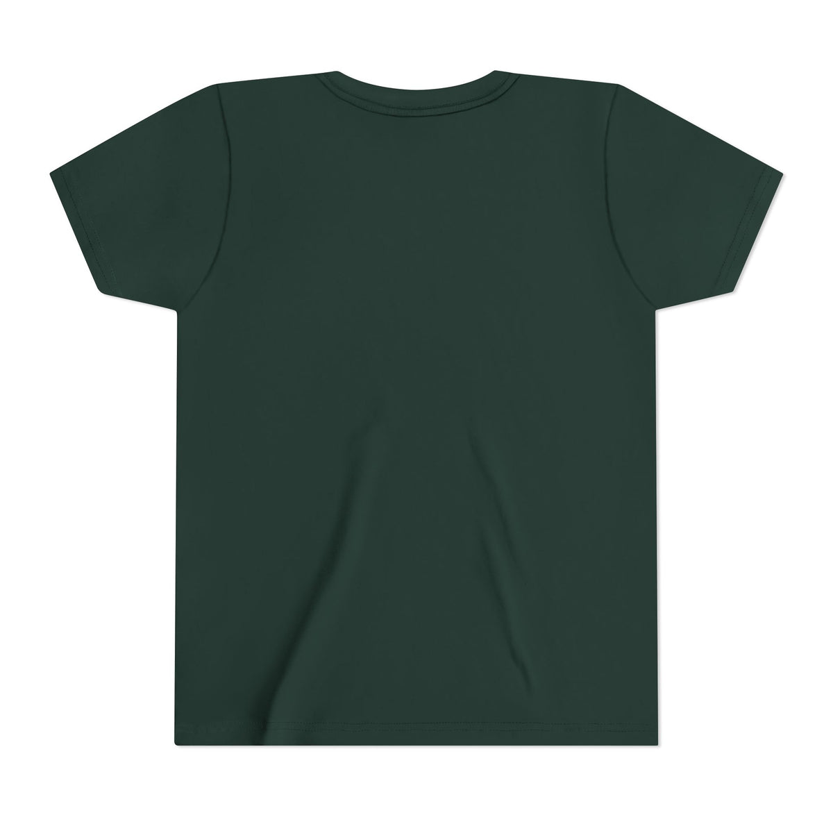 Hills Make Patience Youth Tee, Forest, back view, HILLS MAKE PATIENCE. Romans 5:3 (KJV)