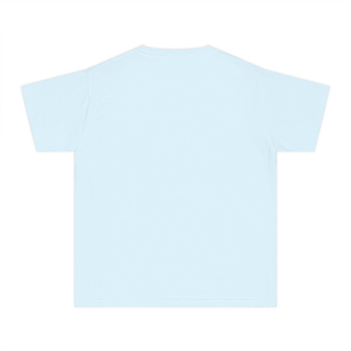 Beloved Youth Tee, kids' t-shirt, Chambray, back view, blank, BELOVED. NOT BE-STRESSED., Romans 9:25 (KJV)