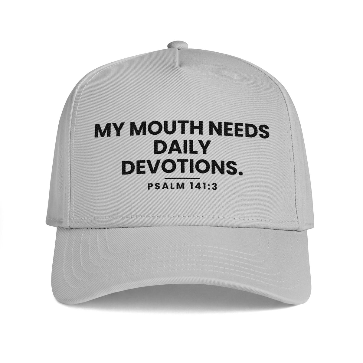 Daily Devotions Cap, Storm, MY MOUTH NEEDS DAILY DEVOTIONS., Psalm 141:3 (KJV)