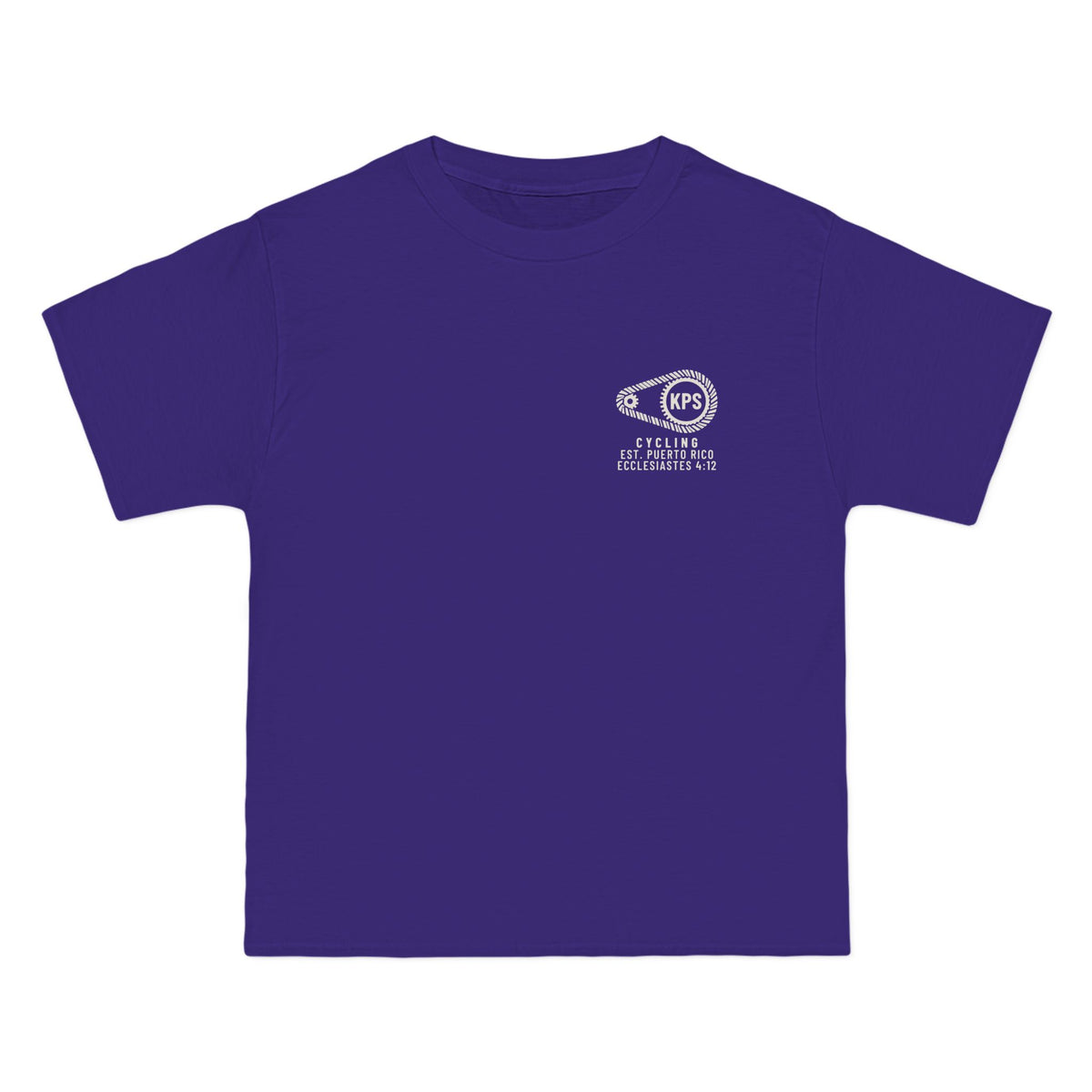 Headwind Worketh Patience Cycling Tee, Purple, front view, HEADWIND WORKETH PATIENCE., Romans 5:3 (KJV)