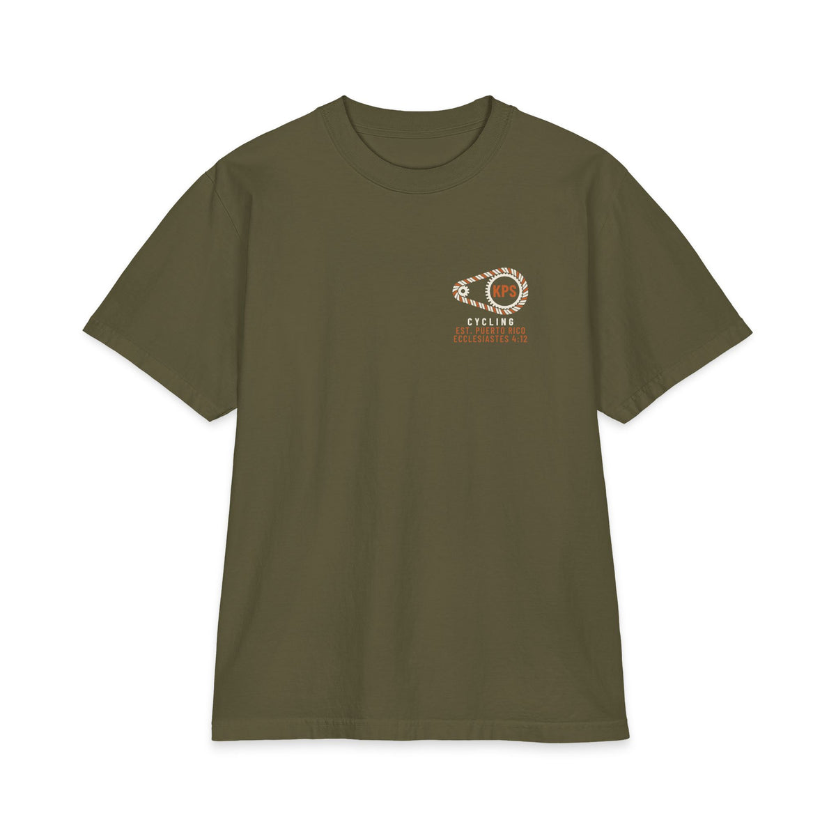 Even God Took a Rest Day Cycling Tee, Hunter Green, front view, EVEN GOD TOOK A REST DAY. Genesis 2:2 (KJV)