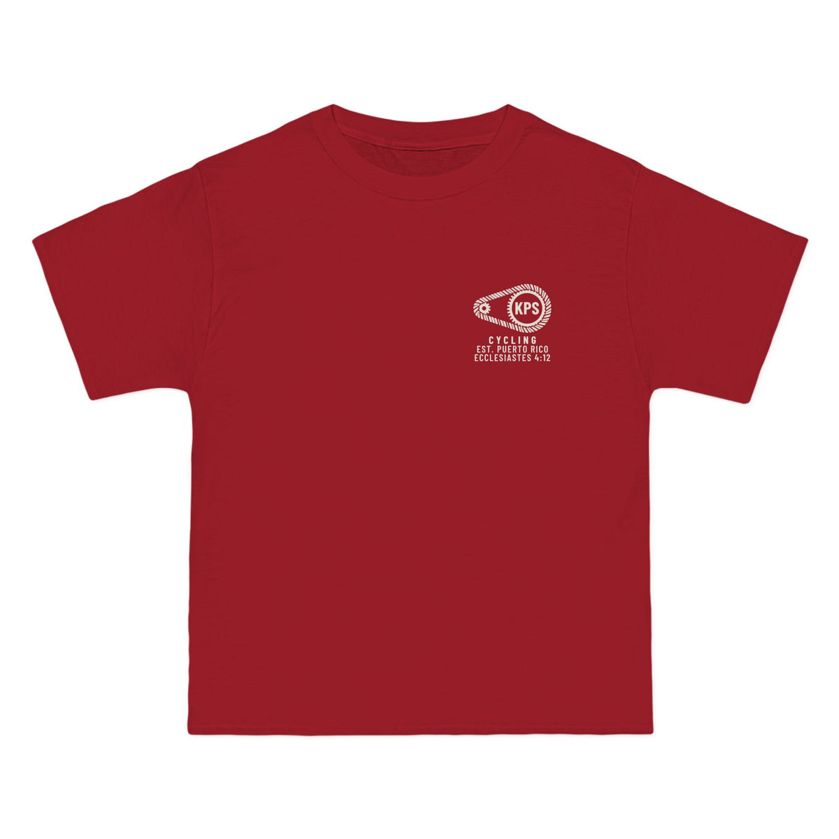 Headwind Worketh Patience Cycling Tee, Deep Red, front view, HEADWIND WORKETH PATIENCE., Romans 5:3 (KJV)
