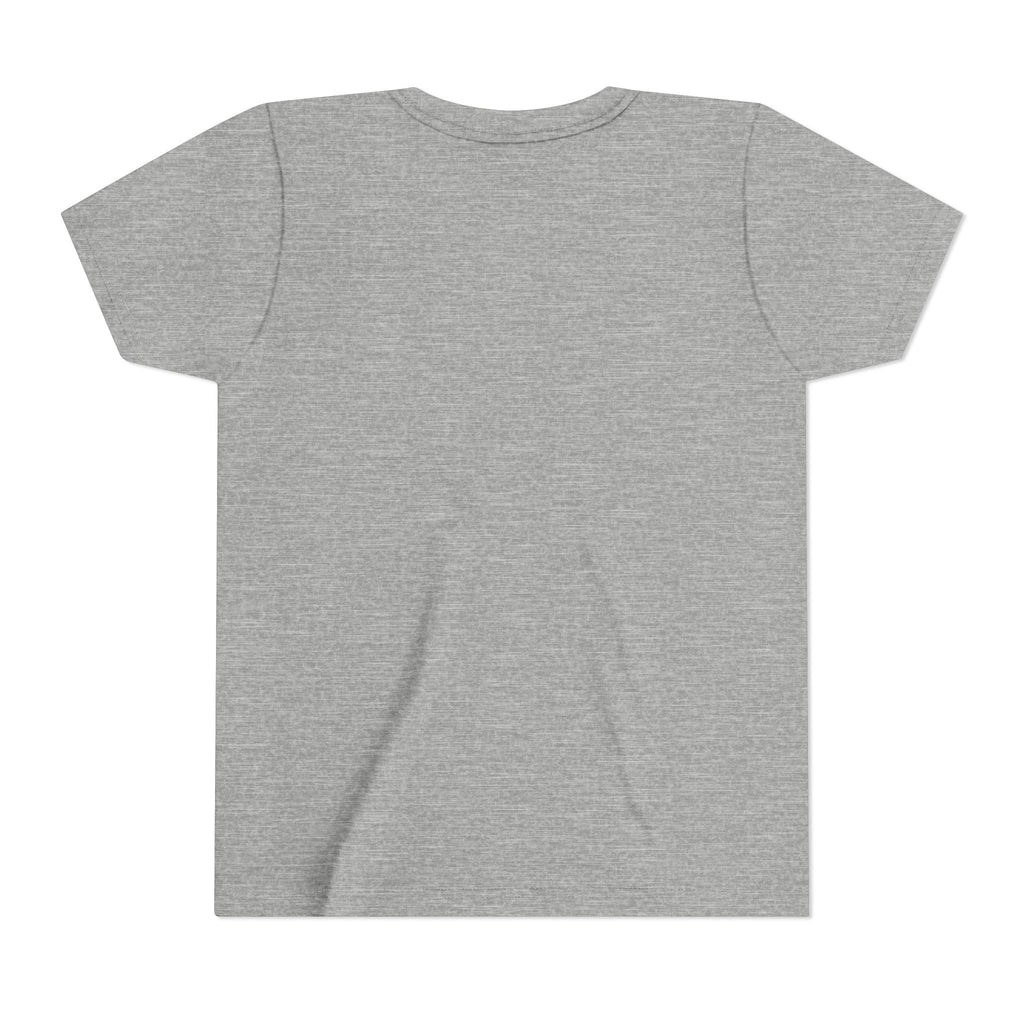 Blessed & Sandy Youth Tee, Athletic Heather, back view, plain back, BLESSED & SANDY., Psalm 118:24 (KJV)