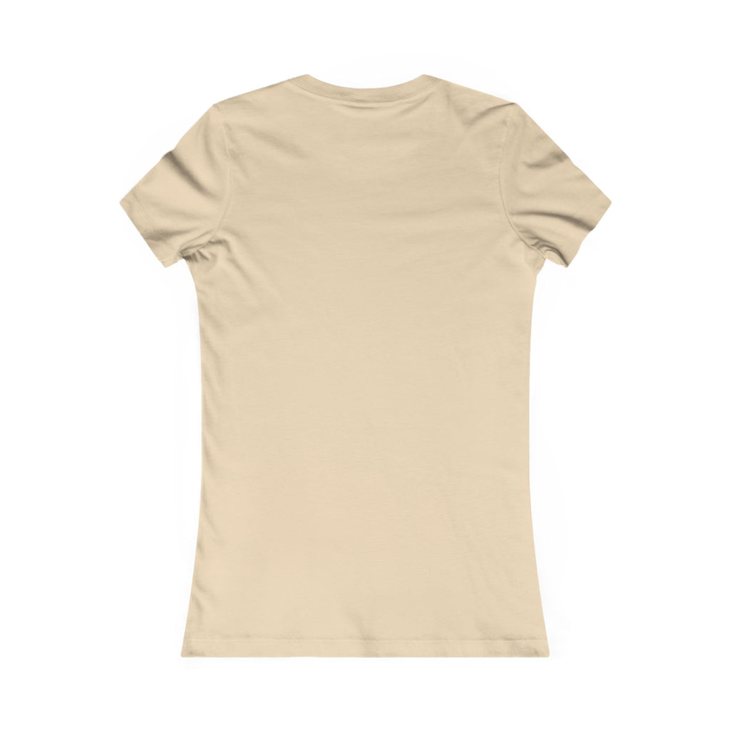 In The Beginning Women's Fitted Tee, women's fitted t-shirt, Soft Cream, back view (no back print)