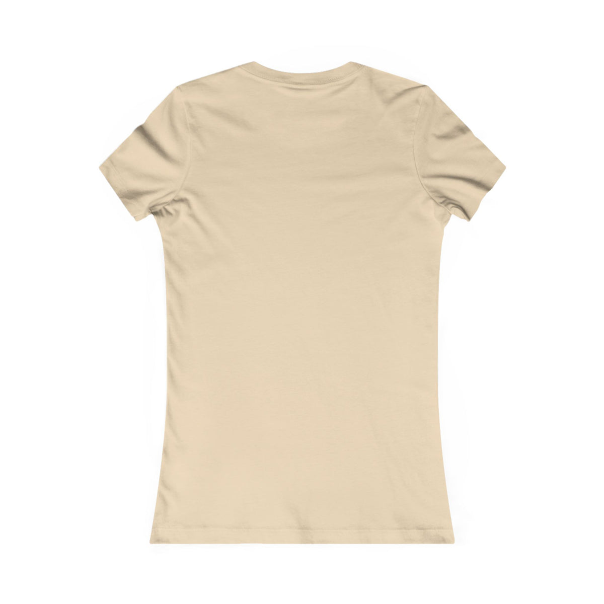 In The Beginning Women's Fitted Tee, women's fitted t-shirt, Soft Cream, back view (no back print)
