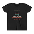Dawn Patrol (After Breakfast) Youth Tee, Black, front view, DAWN PATROL (AFTER BREAKFAST). Psalm 118:24 (KJV)