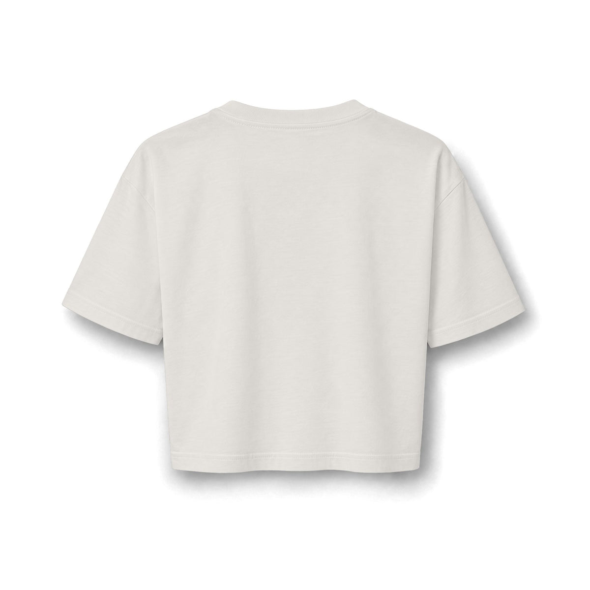 Wonderfully Made Crop Tee, Faded Bone, back view, plain, WONDERFULLY MADE., Psalm 139:14 (KJV)