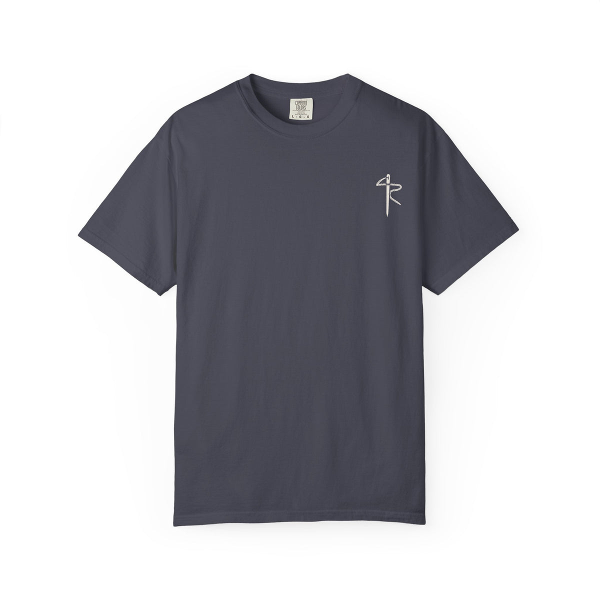 Don't Snake Thy Neighbour Surf Tee, Navy, front view, DON'T SNAKE THY NEIGHBOUR. Matthew 22:39 (KJV)