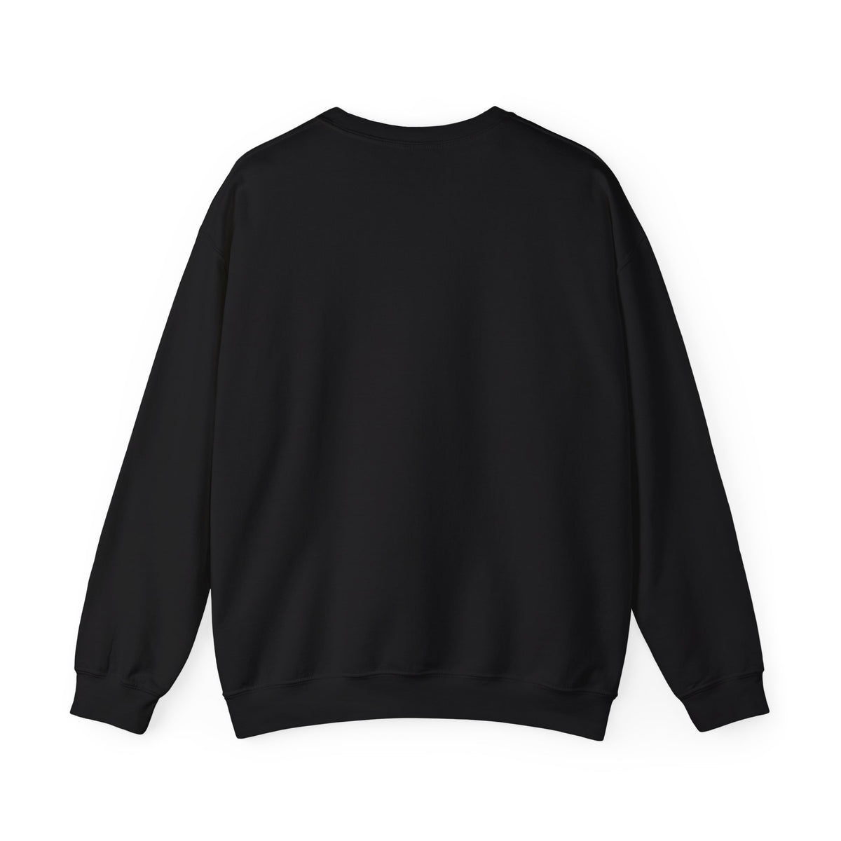Seek First Wreath Crewneck, sweatshirt, Black, back view, SEEK FIRST., Matthew 6:33 (KJV)