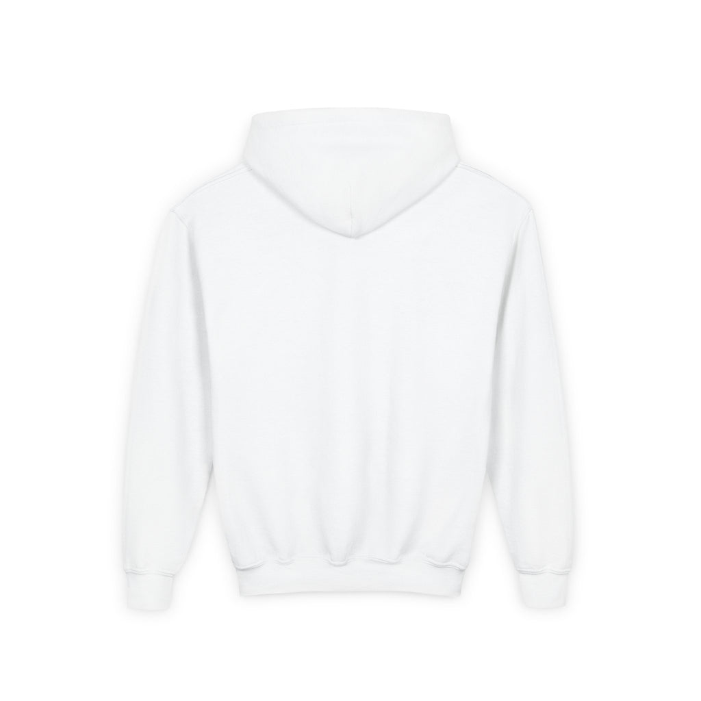 My Night Light Is His Word Youth Hoodie, White, back view, MY NIGHT LIGHT IS HIS WORD. Psalm 119:105 (KJV)