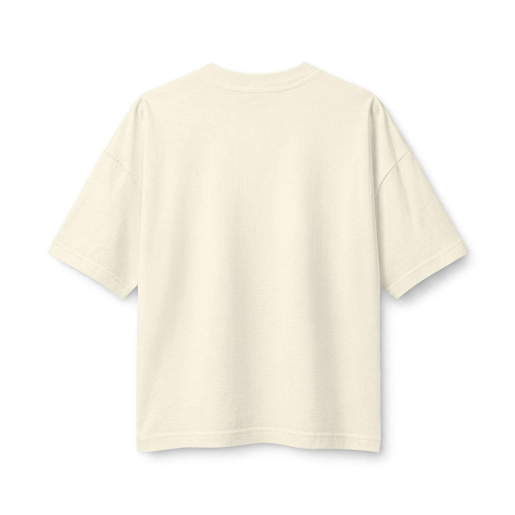 Salty Sisterhood Women's Boxy Tee, Natural, back view, SALTY SISTERHOOD. Ecclesiastes 4:12 (KJV)