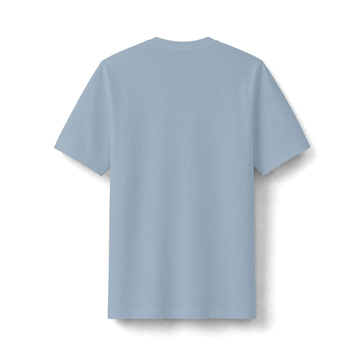Fear Not Tee, t-shirt, Stonewash Denim, back view, blank, FEAR NOT., Isaiah 41:10 (KJV)