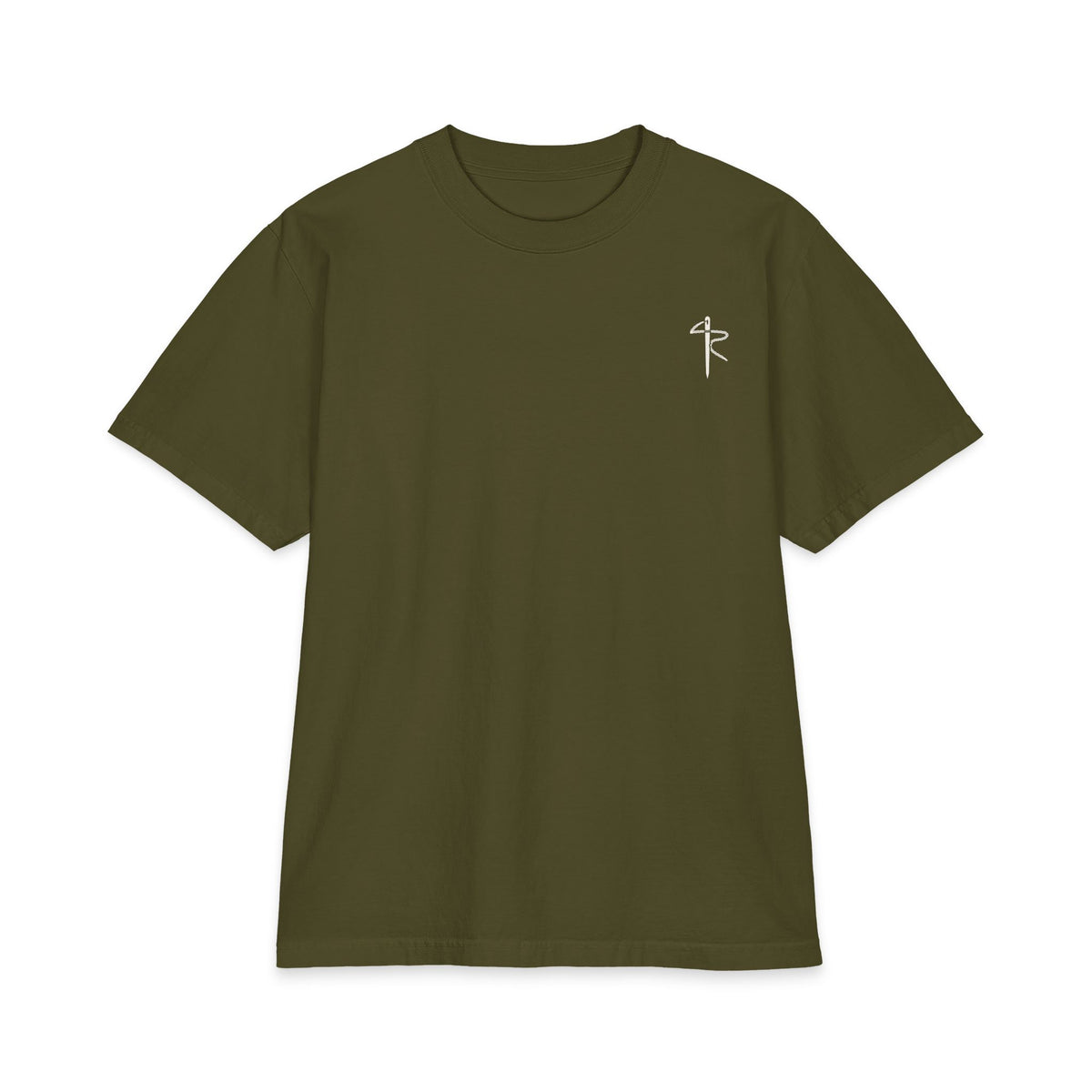 Carbo-Load Facts Cycling Tee, Olive, front view, CARBO-LOAD FACTS. John 6:35 (KJV)