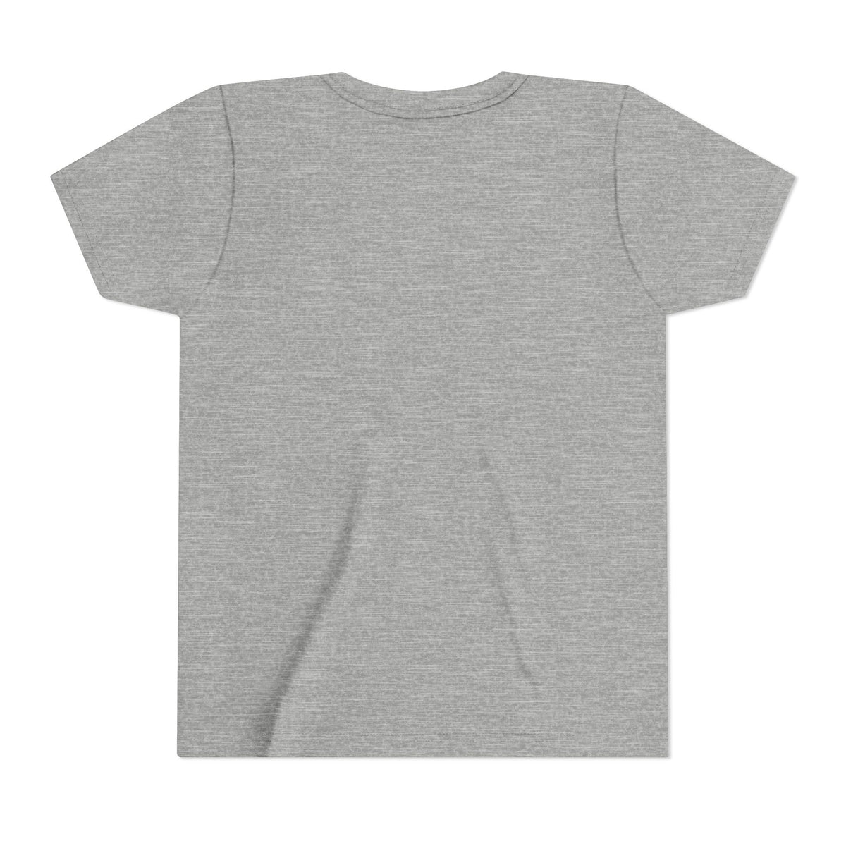 God Takes Care of Me Youth Tee, youth tee, Athletic Heather, back view, plain, GOD TAKES CARE OF ME, SEEK FIRST, Matthew 6:33 (KJV)