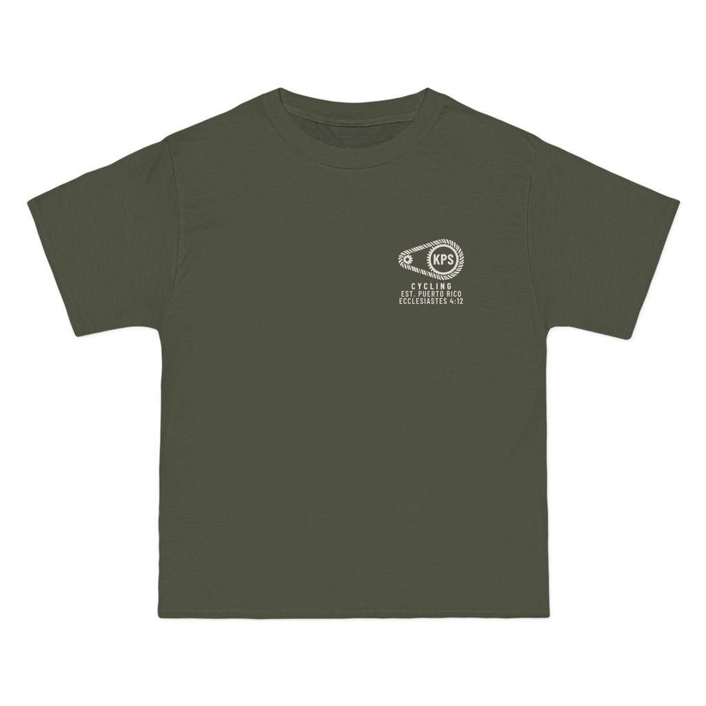 Headwind Worketh Patience Cycling Tee, Fatigue Green, front view, HEADWIND WORKETH PATIENCE. Romans 5:3 (KJV)