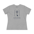 Keys of the Kingdom Women's Tee, Athletic Heather, front view, KEYS OF THE KINGDOM., Matthew 16:19 (KJV)