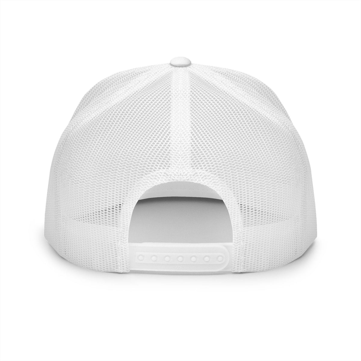 No Temas Trucker Cap, trucker cap, White, back view, NO TEMAS., Isaiah 41:10 (KJV)