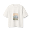 All Things Mountain Women's Boxy Tee, Vintage White, front view, ALL THINGS., Philippians 4:13 (KJV)
