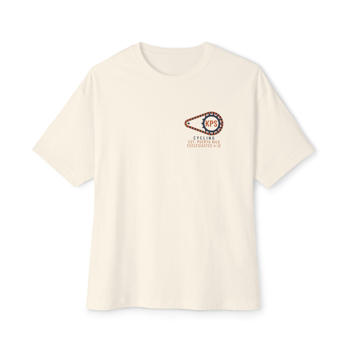 Night Ride Cycling Tee, Natural, front view, NIGHT RIDE. (FRONT LIGHT. REAR LIGHT. TRUE LIGHT.) Psalm 119:105 (KJV)