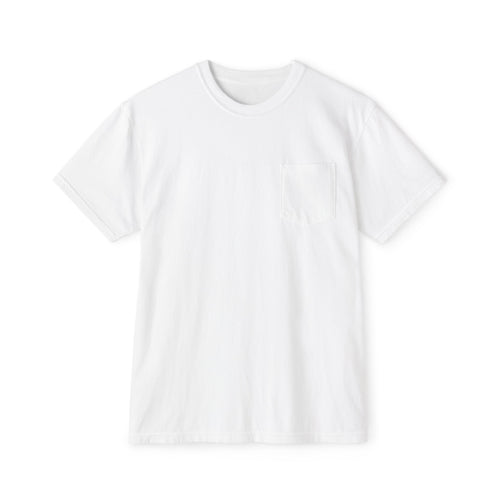 Be Still Pocket Tee, t-shirt, White, front view, BE STILL., Psalm 46:10 (KJV)