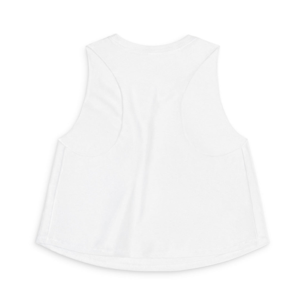 Walking With God Crop Tank, crop tank, Solid White Blend, back view, WALKING WITH GOD., Genesis 5:24 (KJV)