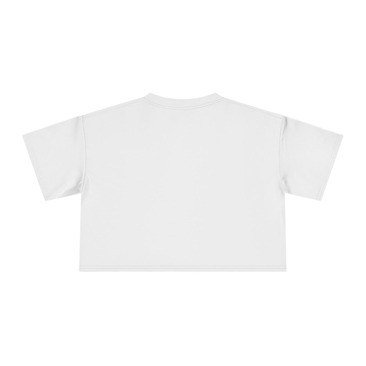Wonderfully Made Crop Tee in White, back view (plain back)