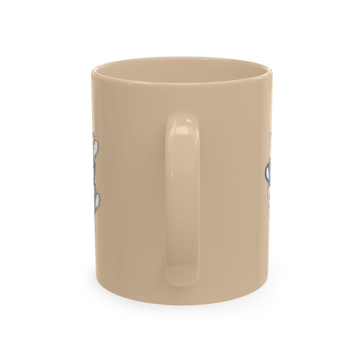Grace & Coffee Mug, 11oz, Almond, handle side