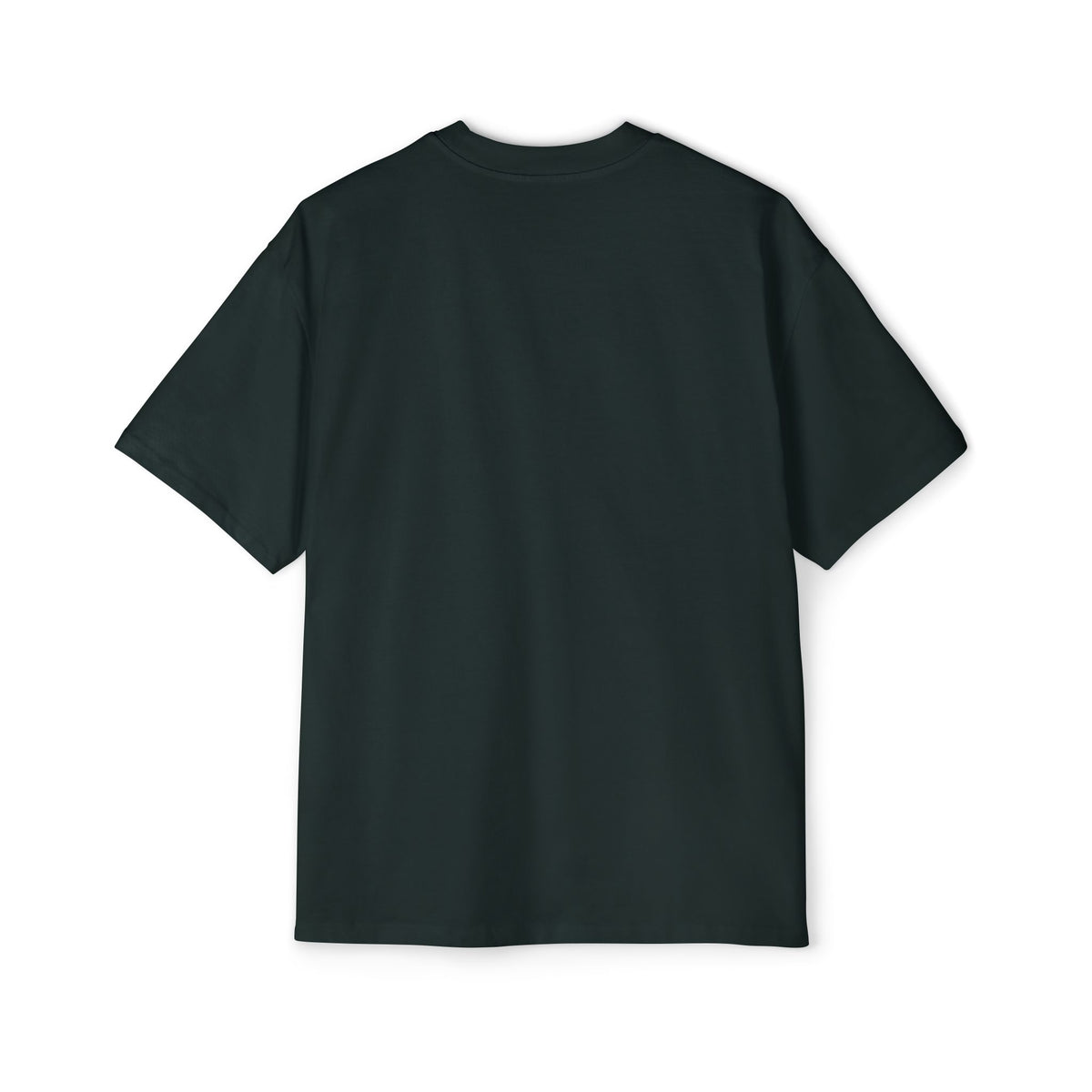 Seek First Crest Oversized Tee, t-shirt, Pine Green, back view, SEEK FIRST., Matthew 6:33 (KJV)
