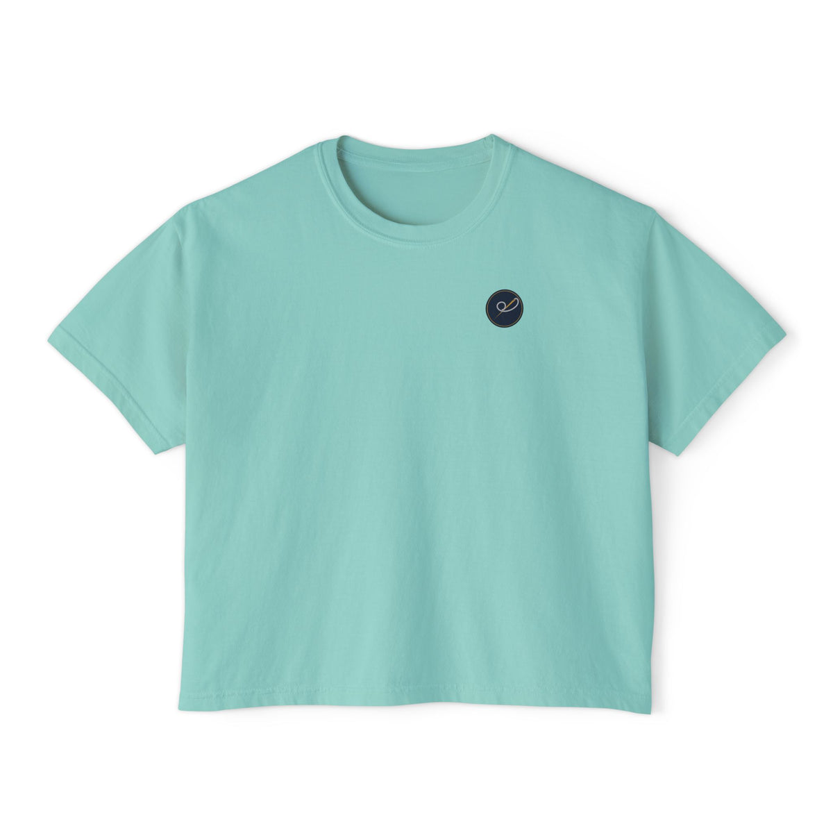 Live by Faith Crop Tee, crop t-shirt, Chalky Mint, front view, LIVE BY FAITH., Habakkuk 2:4 (KJV)