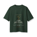 A Light Unto My Path Women's Boxy Tee, Forest, front view, A LIGHT UNTO MY PATH. (FRONT LIGHT. REAR LIGHT. TRUE LIGHT.) Psalm 119:105 (KJV)