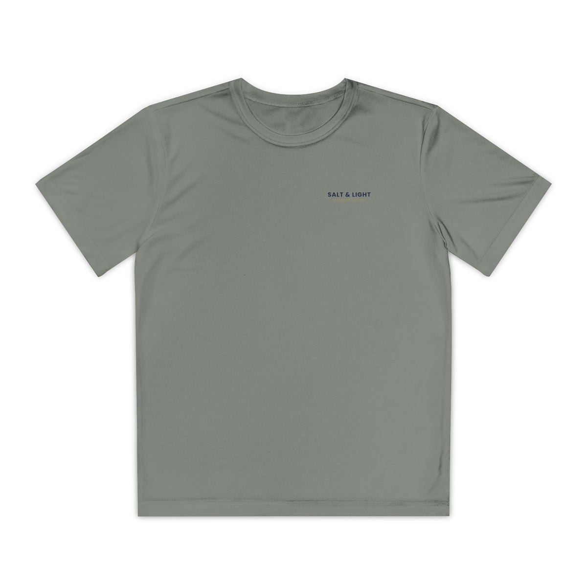 Salt & Light Youth Tee, kids' t-shirt, Grey Concrete, front view, SALT & LIGHT., Matthew 5:13–14 (KJV)