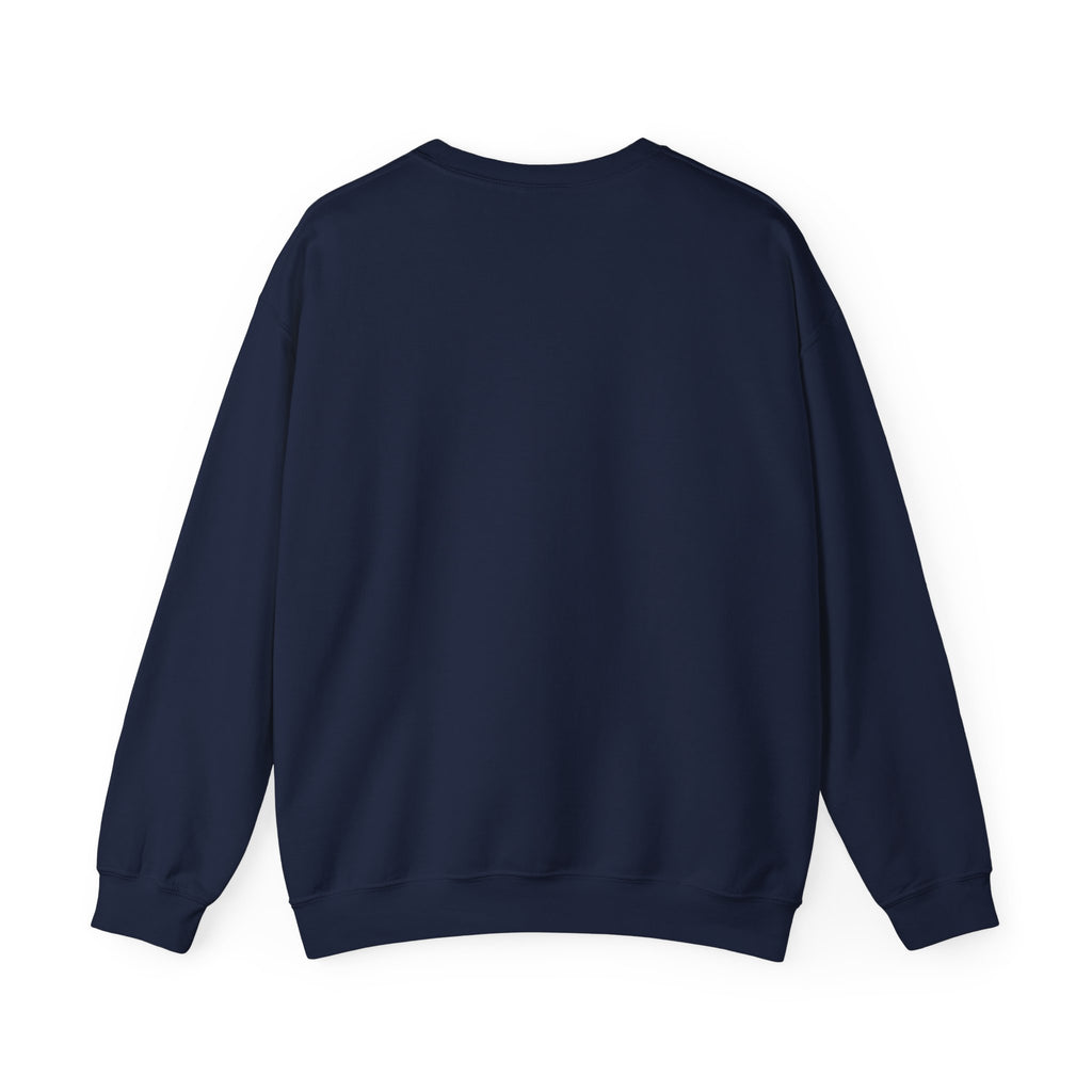 Be Strong and of a Good Courage Women's Crewneck, women's crewneck sweatshirt, Navy, back view, BE STRONG AND OF A GOOD COURAGE., Joshua 1:9 (KJV)