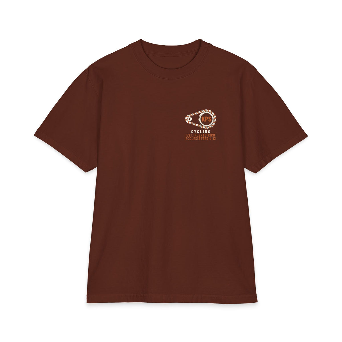 Even God Took a Rest Day Cycling Tee, Brown, front view, EVEN GOD TOOK A REST DAY. Genesis 2:2 (KJV)