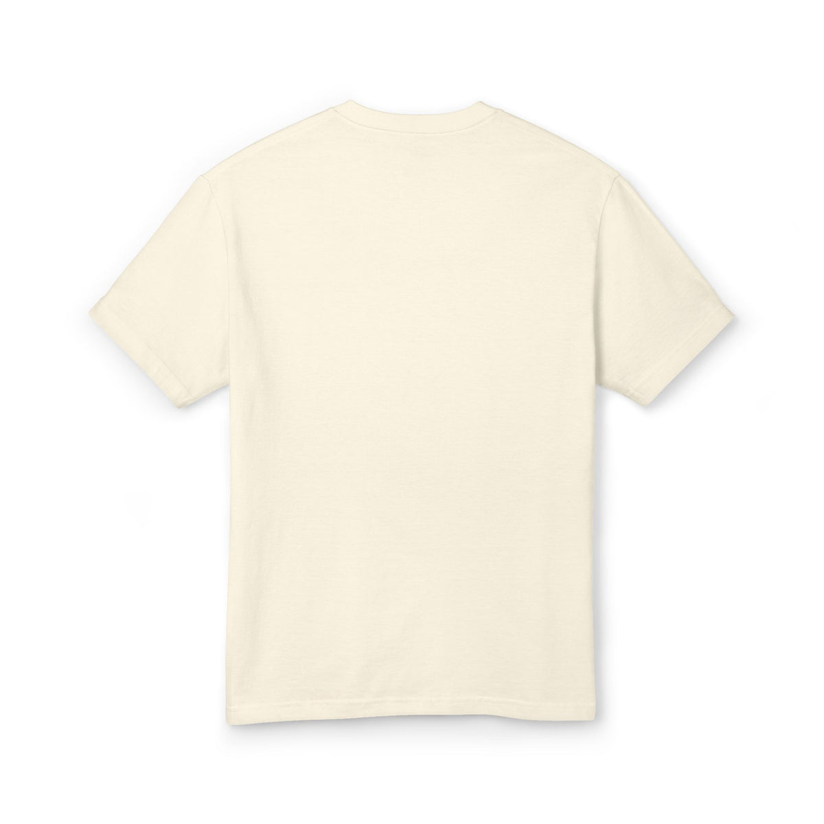 Not by Wi-Fi Tee, t-shirt, Faded Cream, back view, blank, LIVE BY FAITH, NOT BY WI-FI., Habakkuk 2:4 (KJV)