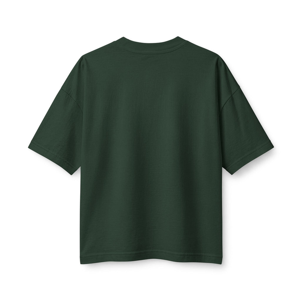 The Lord Is My Lifeguard Women's Boxy Tee, Forest, back view, THE LORD IS MY LIFEGUARD. (I STILL WEAR SUNSCREEN.) Psalm 23:1 (KJV)