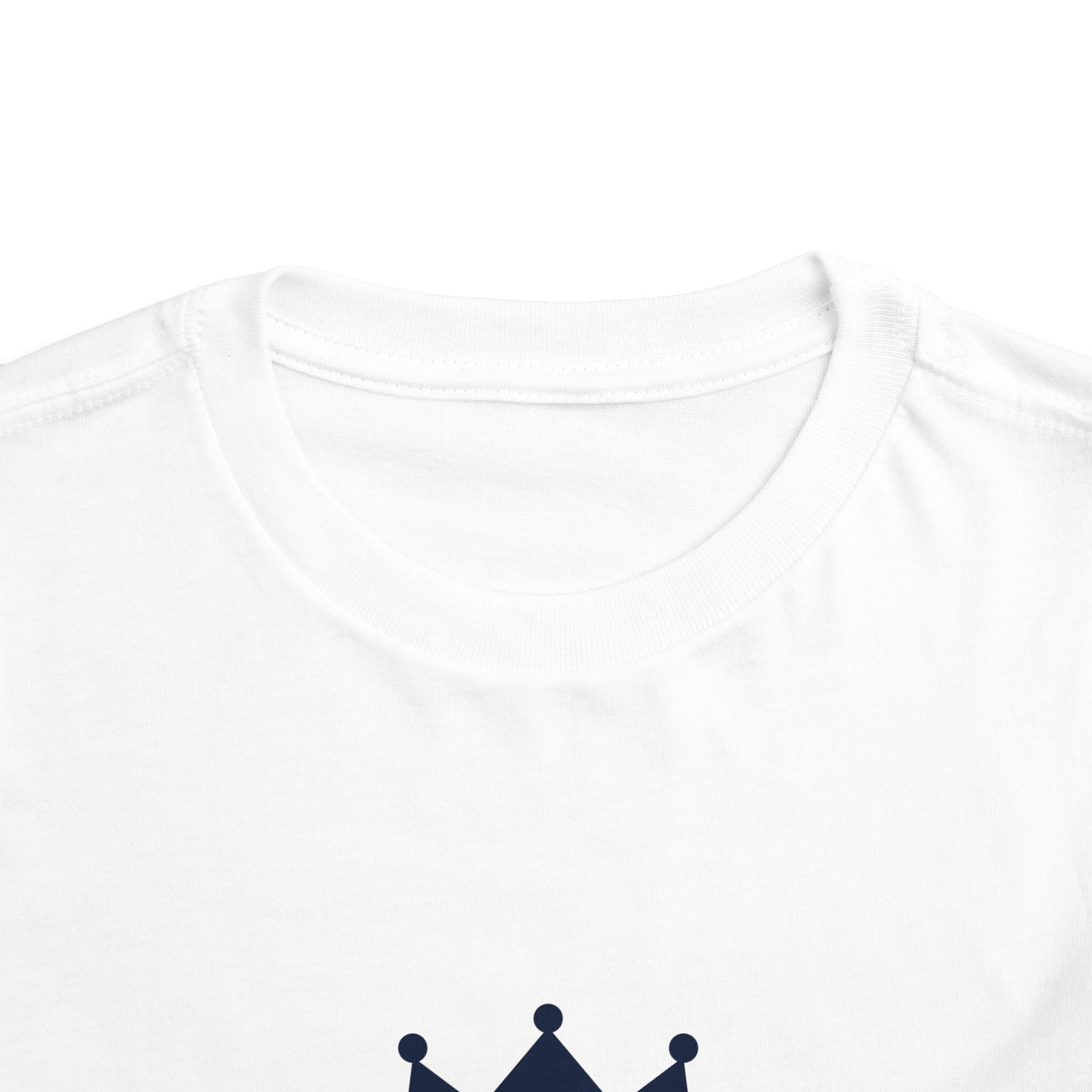 Seek First Crown Toddler Tee, toddler t-shirt, White, print close-up, SEEK FIRST., Matthew 6:33 (KJV)
