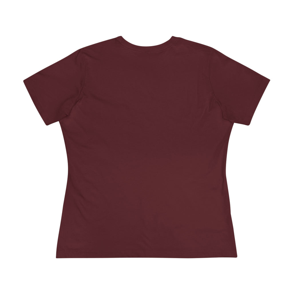 Keys of the Kingdom Women's Tee, Maroon, back view, plain back, KEYS OF THE KINGDOM., Matthew 16:19 (KJV)