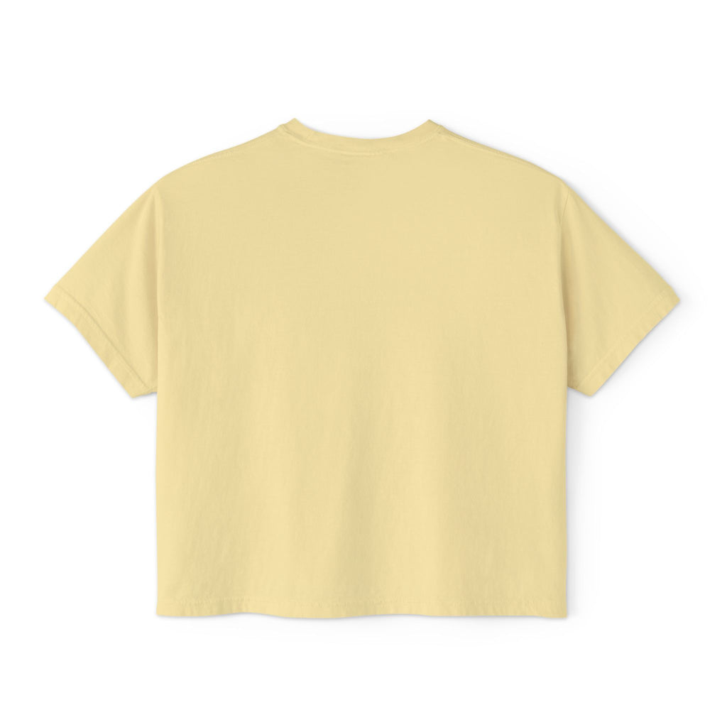 His Way Is Better Crop Tee, crop t-shirt, Butter, back view, blank, HIS WAY IS BETTER., Isaiah 55:9 (KJV)